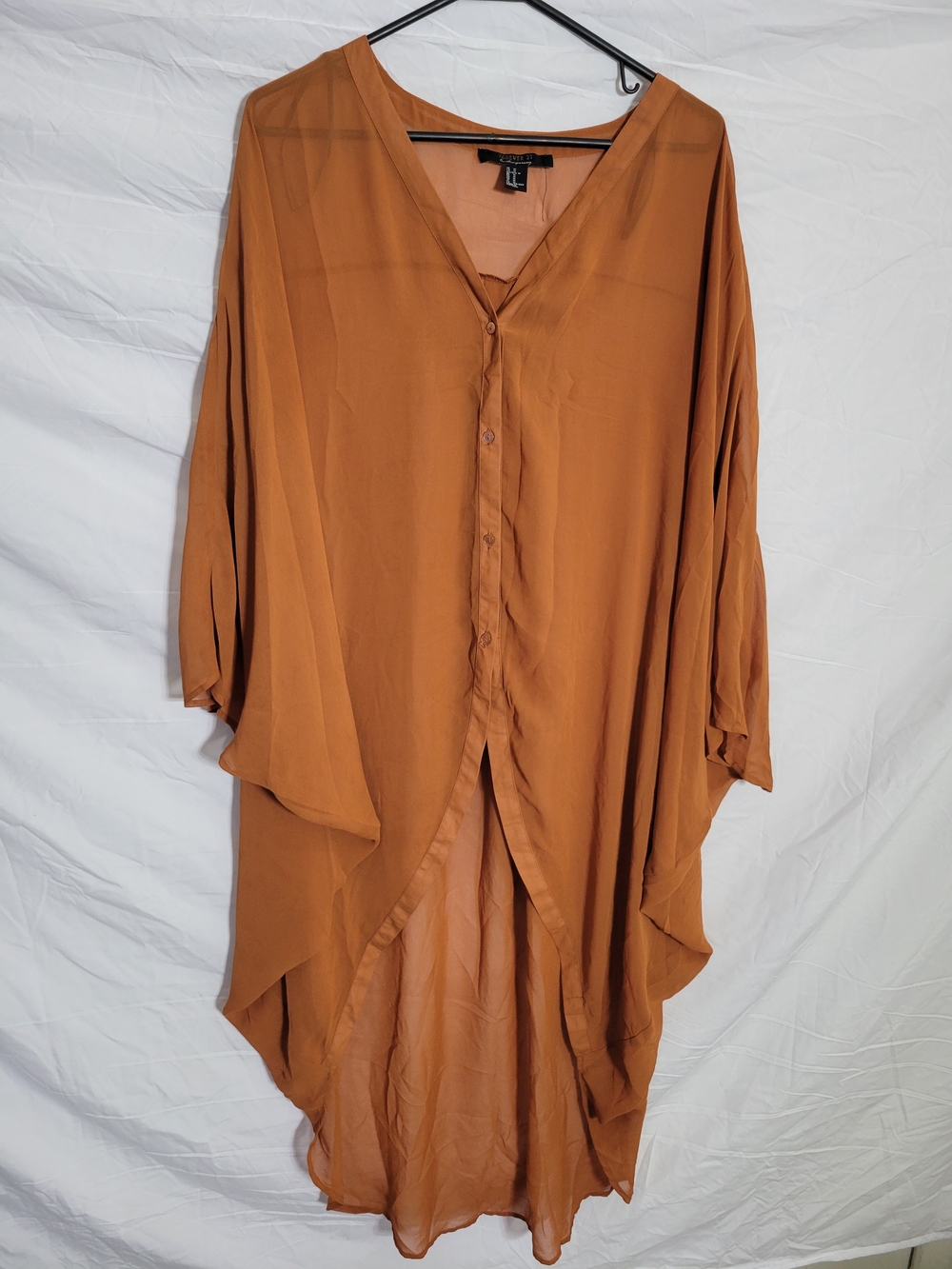 Forever 21 Contemporary Lightweight Top in Rust Orange
